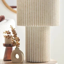 Bouclair Fold Linen Table Lamp* Table Lamps