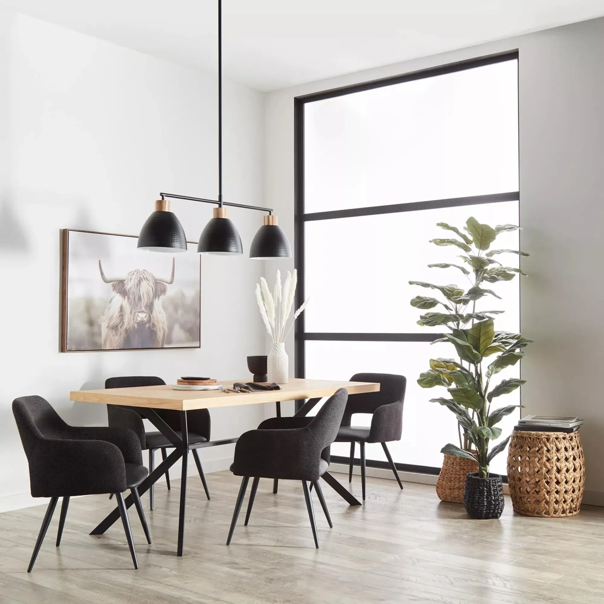 Bouclair Furry Highland Cow Framed Art* Printed & Photography Wall Art Canvases