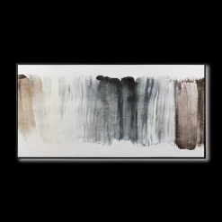 Bouclair Gel-Embellished Neutral & Blue Canvas* Mixed Media Art