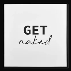 Bouclair Get Naked Printed Canvas* Bathroom Wall Decor