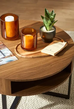 Bouclair Glass Amber Candle Holder* Home Decorative Items & Objects|Candles & Candle Stick Holders