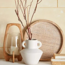 Bouclair Glass Candle Holder with Wooden Base* Home Decorative Items & Objects|Candles & Candle Stick Holders