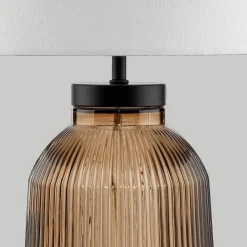 Bouclair Glass Ribbed Table Lamp* Table Lamps