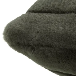 Bouclair Green Cougar Faux Fur Throw Pillow* Decorative Throw Pillows