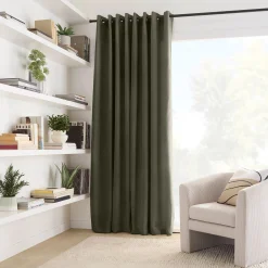 Bouclair Green Emile Panel Curtain* Sheer Curtains & Window Sheer Panels|Room Darkening & Light Filtering Curtains