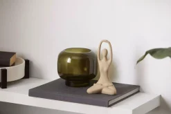 Bouclair Green Glass Pillar Candle Holder* Home Decorative Items & Objects|Candles & Candle Stick Holders