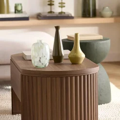 Bouclair Green Glass Table vase* Modern Decorative Vases|Home Decorative Items & Objects