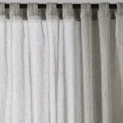 Bouclair Grey Eneca Back-Tab/Rod-Pocket Curtain* Sheer Curtains & Window Sheer Panels