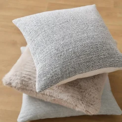 Bouclair Grey Maddox Faux Fur Decorative Pillow* Decorative Throw Pillows