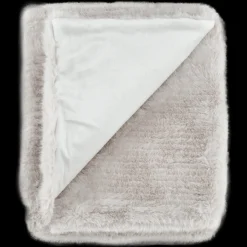 Bouclair Grey Maddox Faux Fur Throw* Decorative Throws & Blankets