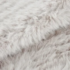 Bouclair Grey Maddox Faux Fur Throw* Decorative Throws & Blankets