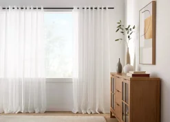 Bouclair Ivory Kacha Sheer Curtain* Sheer Curtains & Window Sheer Panels