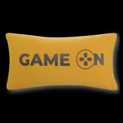 Bouclair Jaron Game On Mustard Lumbar Throw Pillow* Junior Throw Pillows