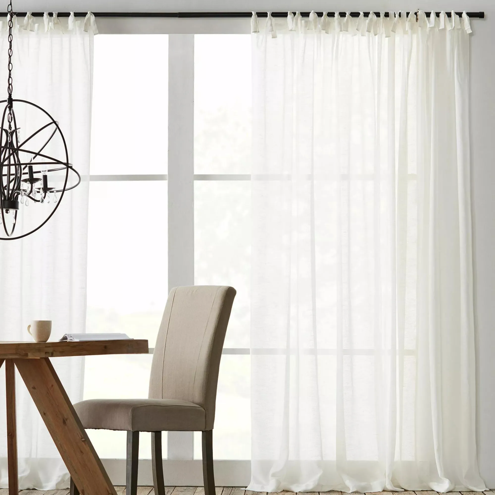 Bouclair Jessica Tie Top Sheer Curtain* Sheer Curtains & Window Sheer Panels