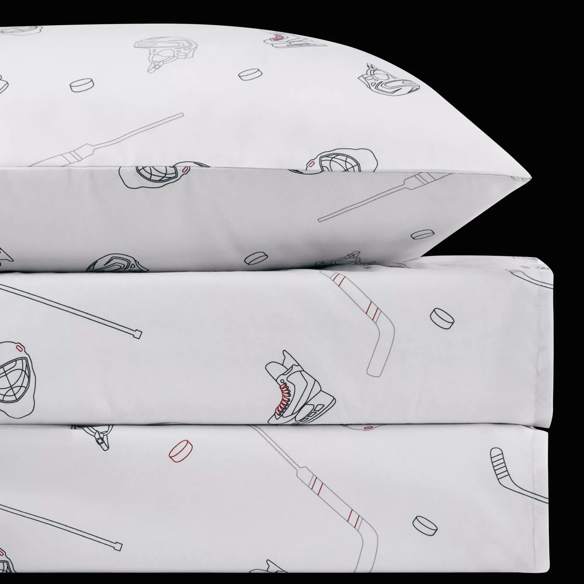 Bouclair Kalo Hockey Print Sheet Set* Bed Sheet Sets