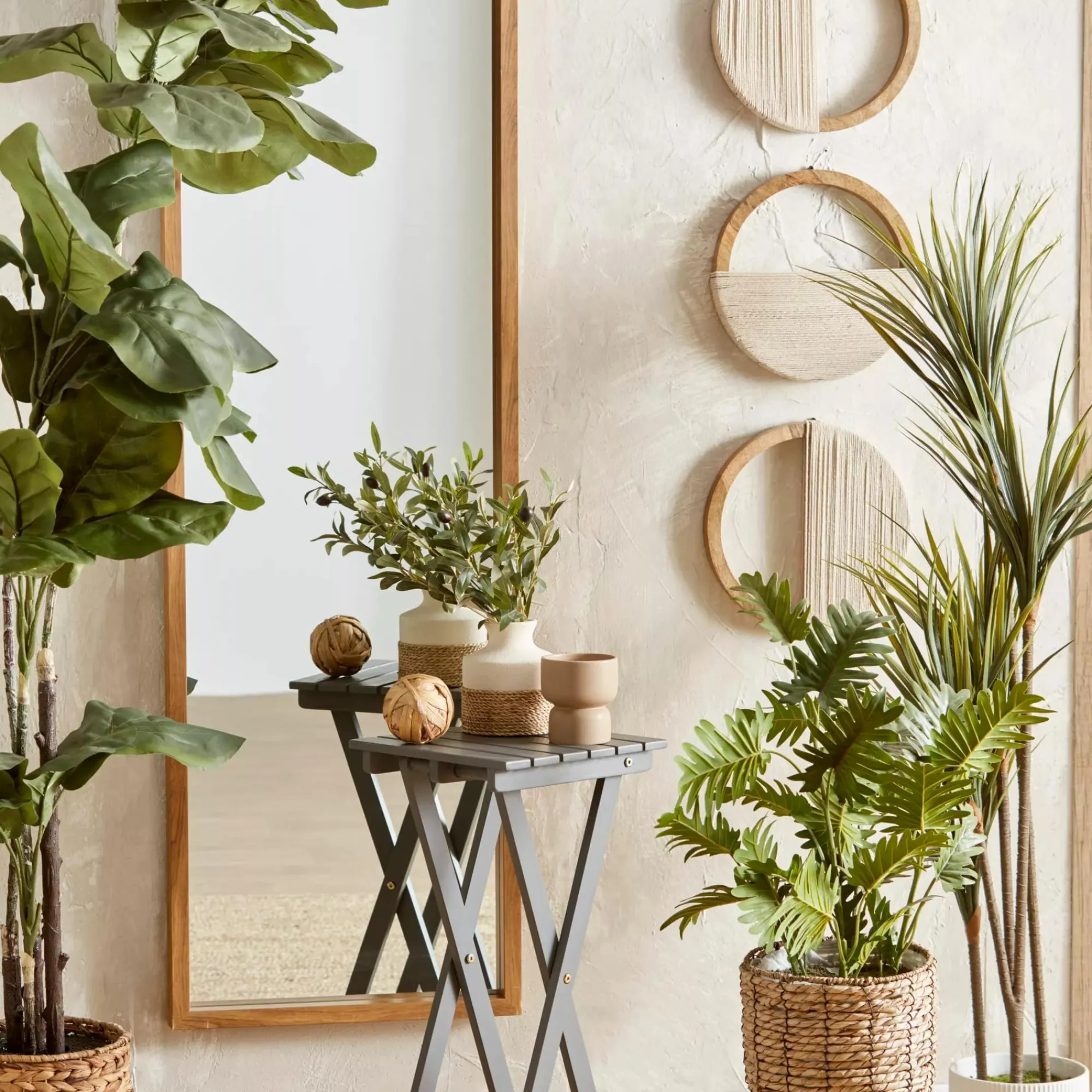 Bouclair Large Fiddle-Leaf Fig Potted Floor Plant* Branches|Artificial Flowers