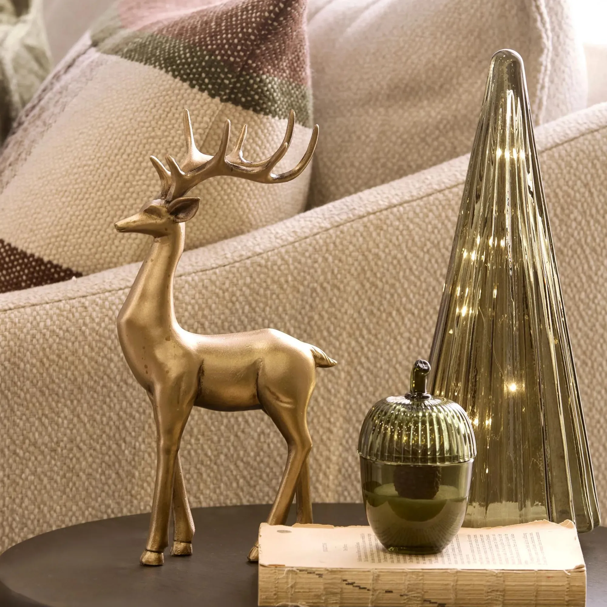 Bouclair LED Glass Decorative Tree* Seasonal Greenery