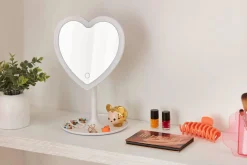 Bouclair LED Heart-Shaped Table Mirror* Junior Decorative Accessories
