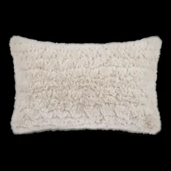 Bouclair Light Beige Sheep Faux Fur Decorative Lumbar Pillow* Decorative Throw Pillows