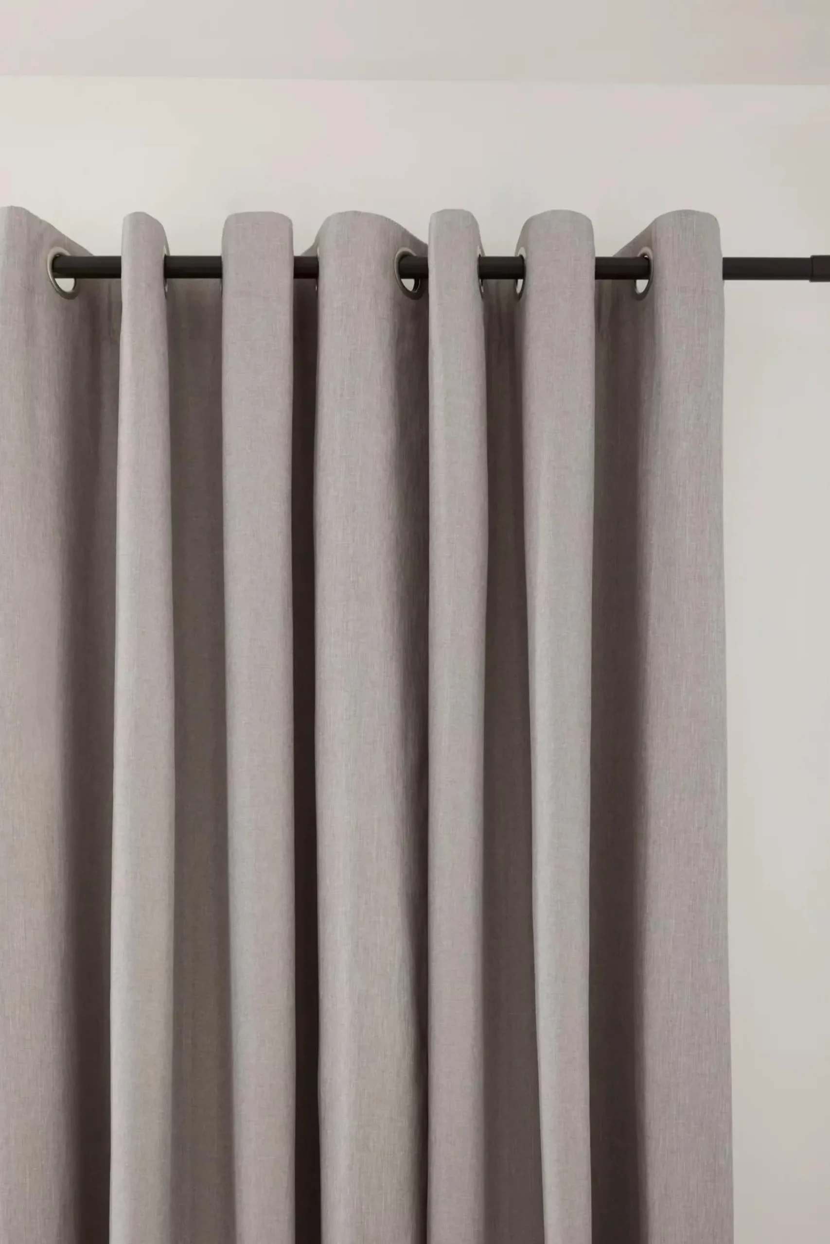 Bouclair Light Grey Chambray Blackout Curtain* Sheer Curtains & Window Sheer Panels|Blackout Window Curtains