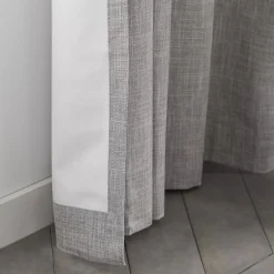 Bouclair Light Grey Chita Back Tab Blackout Curtain* Sheer Curtains & Window Sheer Panels|Blackout Window Curtains