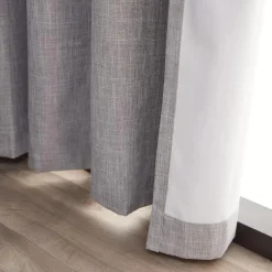 Bouclair Light Grey Chita Blackout Curtain* Sheer Curtains & Window Sheer Panels|Blackout Window Curtains