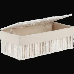 Bouclair Linen Basket with Lid* Storage Baskets & Hampers|Storage & Baskets