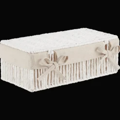 Bouclair Linen Basket with Lid* Storage Baskets & Hampers|Storage & Baskets