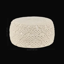 Bouclair Macrame Ottoman* Junior Bedroom Furniture