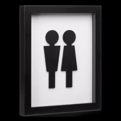 Bouclair Man & Woman Silhouette Bathroom Shadow Box* Bathroom Wall Decor