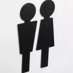 Bouclair Man & Woman Silhouette Bathroom Shadow Box* Bathroom Wall Decor