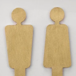 Bouclair Man & Woman Silhouette Gold Wall Art* Bathroom Wall Decor
