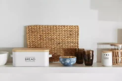 Bouclair Metal Bread Box with Bamboo Lid* Dinnerware|Kitchen & Dining Accessories