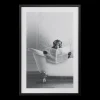 Bouclair Monkey in Bathtub Printed Framed Canvas* Printed & Photography Wall Art Canvases