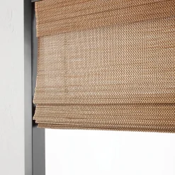 Bouclair Natural & Black Cordless Bali Shade* Window Blinds & Shades