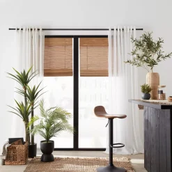 Bouclair Natural & Black Cordless Bali Shade* Window Blinds & Shades