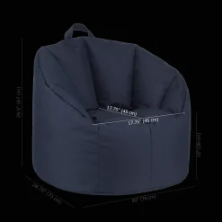 Bouclair Navy Canvas Bean Bag* Junior Bedroom Furniture