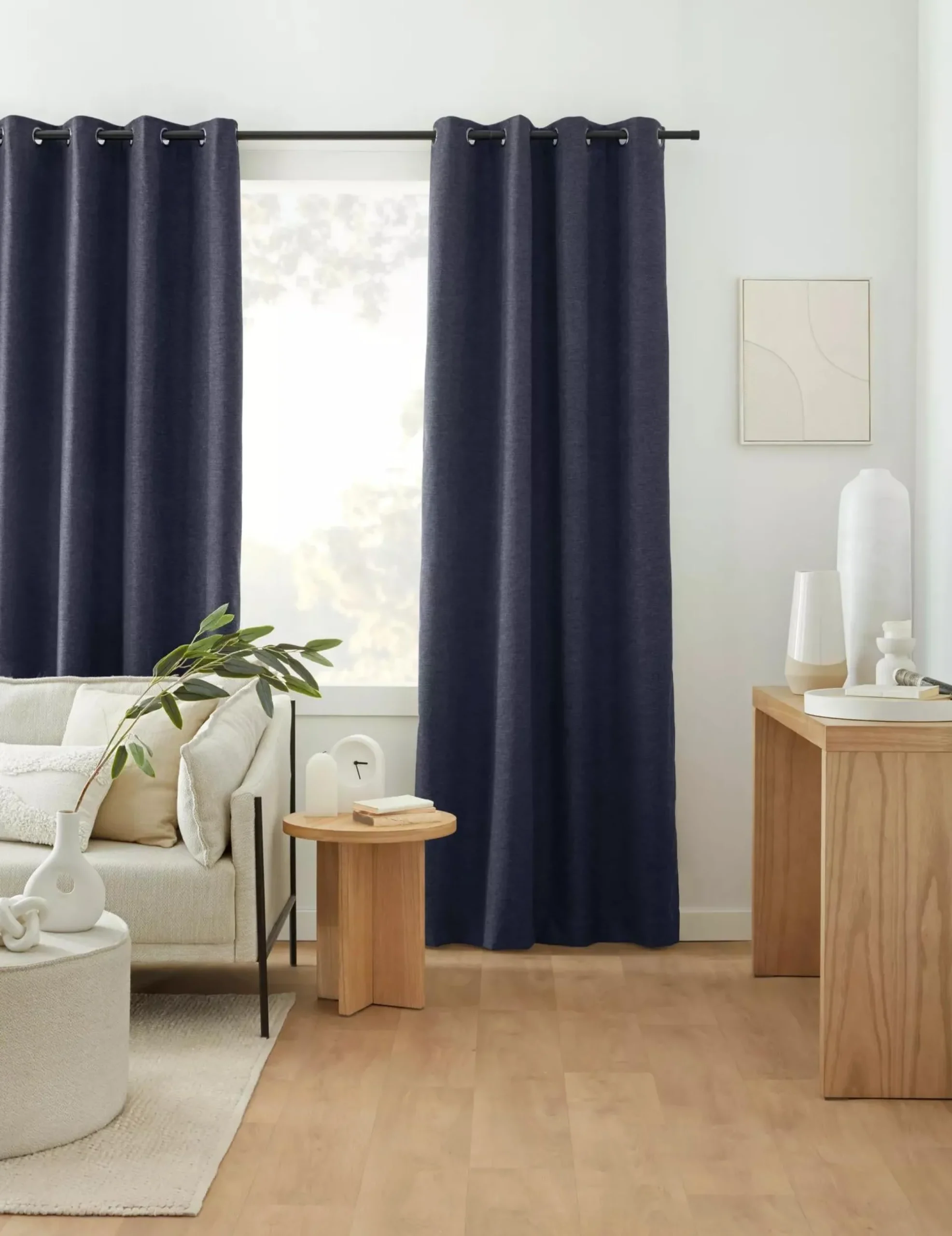 Bouclair Navy Dion Blackout Curtain* Sheer Curtains & Window Sheer Panels|Blackout Window Curtains