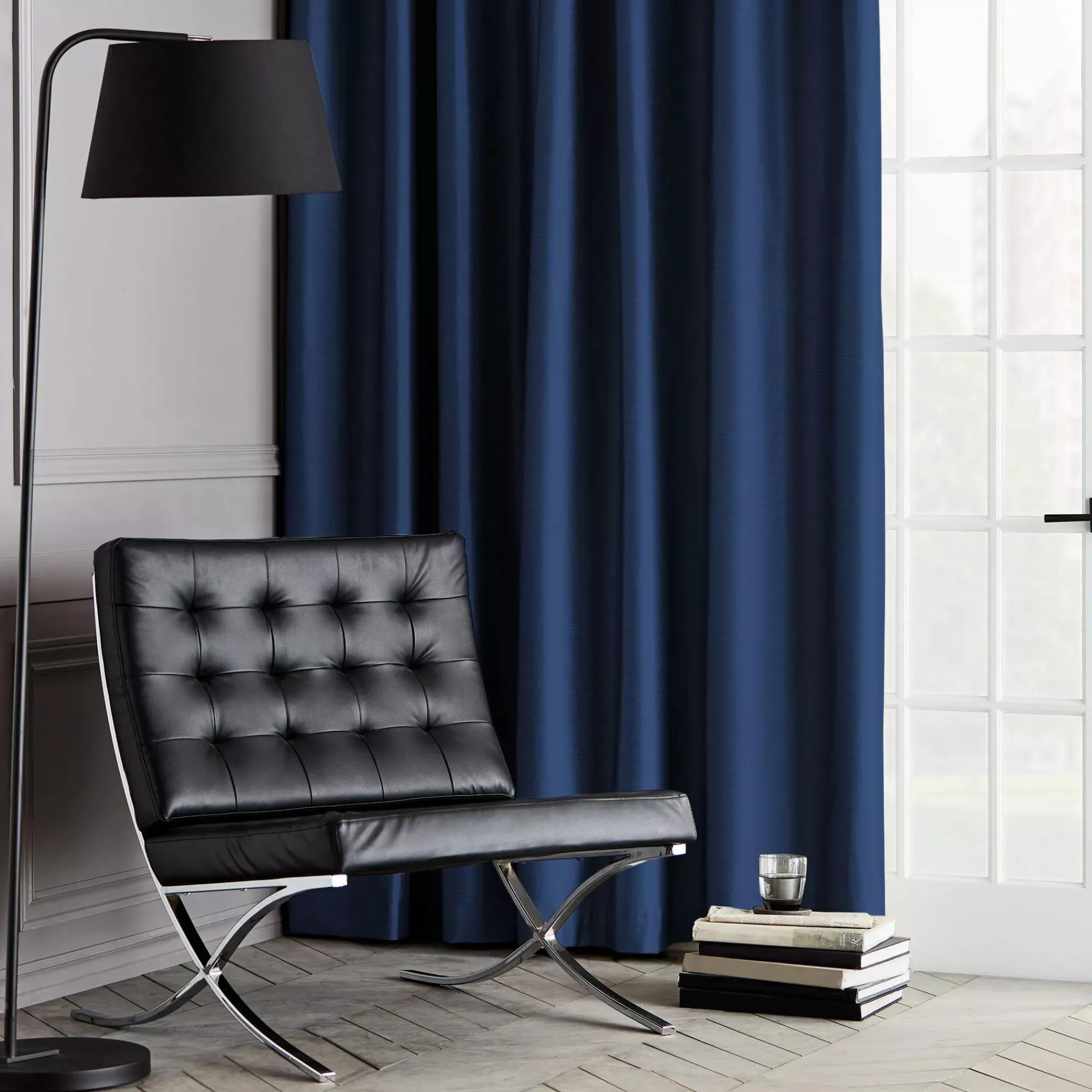 Bouclair Navy Pegaze Blackout Curtain* Sheer Curtains & Window Sheer Panels|Blackout Window Curtains