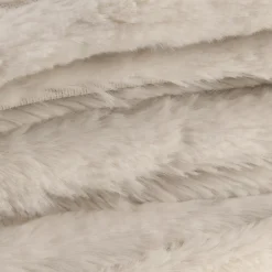 Bouclair Oatmeal Cougar Faux Fur Throw* Decorative Throws & Blankets