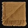 Bouclair Ochre Basic Chenille Knit Throw* Decorative Throws & Blankets