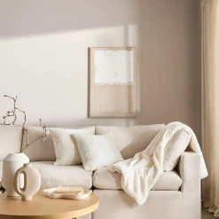 Bouclair Off White Ellyn Faux Fur Throw* Decorative Throws & Blankets