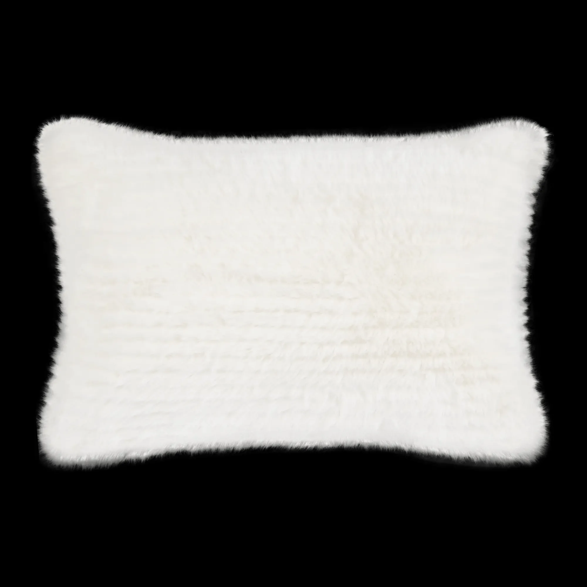 Bouclair Off White Maddox Faux Fur Decorative Lumbar Pillow* Decorative Throw Pillows
