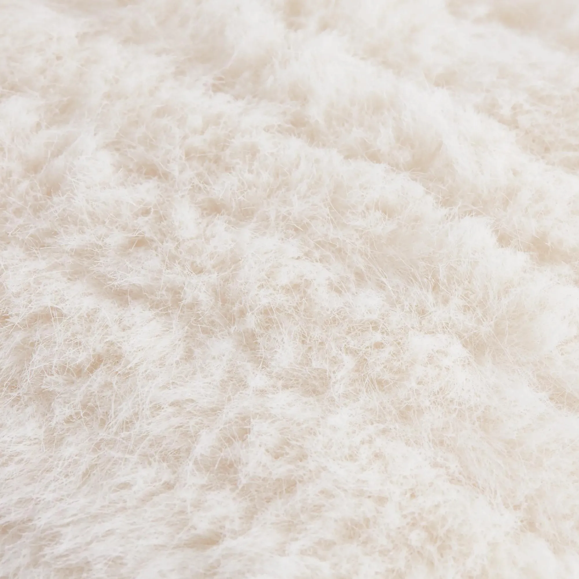 Bouclair Off White Maddox Faux Fur Decorative Lumbar Pillow* Decorative Throw Pillows