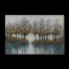 Bouclair Oil Painted Embellished Tree Canvas* Oil Paintings