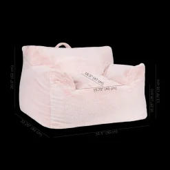 Bouclair Pink Kids Furry Lounge Chair* Junior Bedroom Furniture