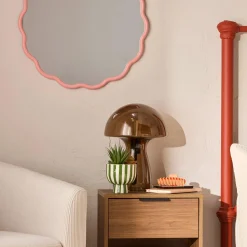 Bouclair Pink Scalloped Mirror* Junior Wall Decor & Mirrors