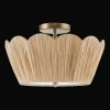 Bouclair Raffia Scalloped Ceiling Lamp* Junior Lighting