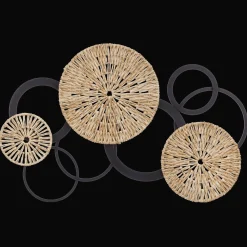 Bouclair Rattan and Metal Circles Wall Art* Wall Decorations