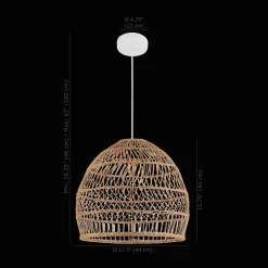 Bouclair Rattan Natural Ceiling Lamp* Ceiling Lamps